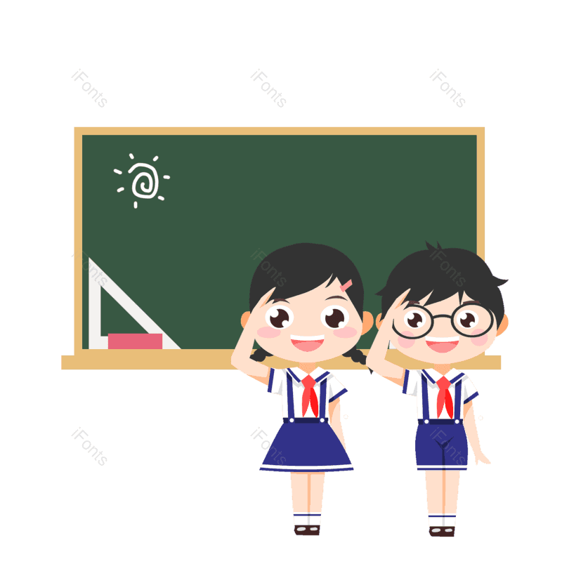 装饰图片,黑板元素,学生PNG,小孩免抠素材